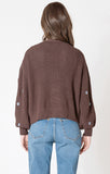 Dex Embroidered Open Cardigan - Brownie