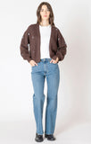 Dex Embroidered Open Cardigan - Brownie