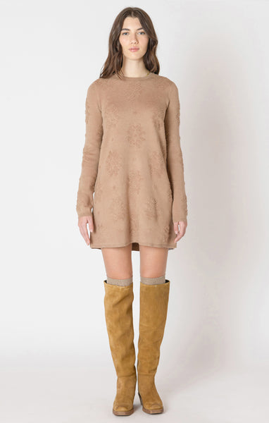 Dex Patterned Sweater Dress - Toffee