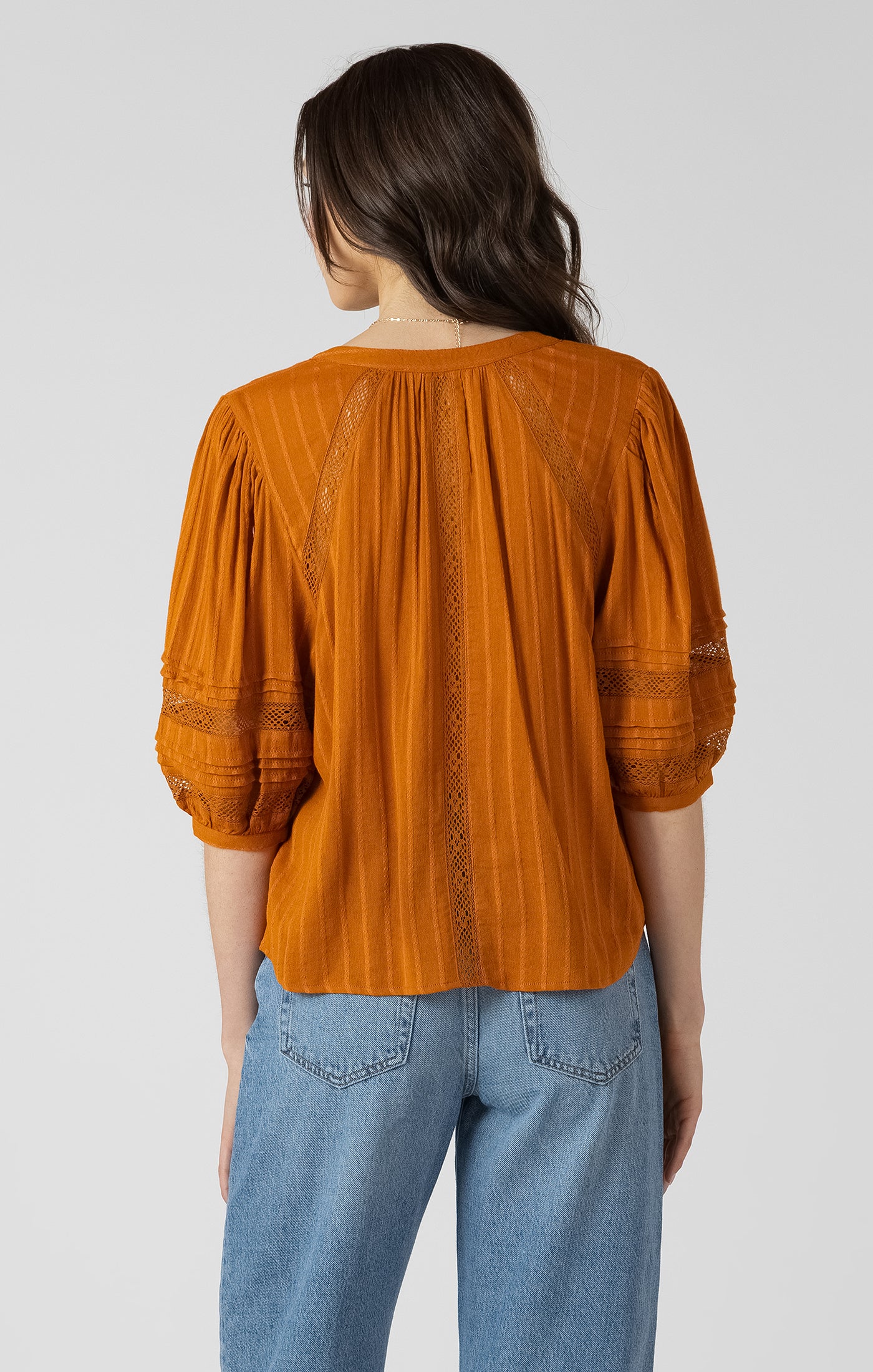 Dex Pintuck Blouse - Golden Hour