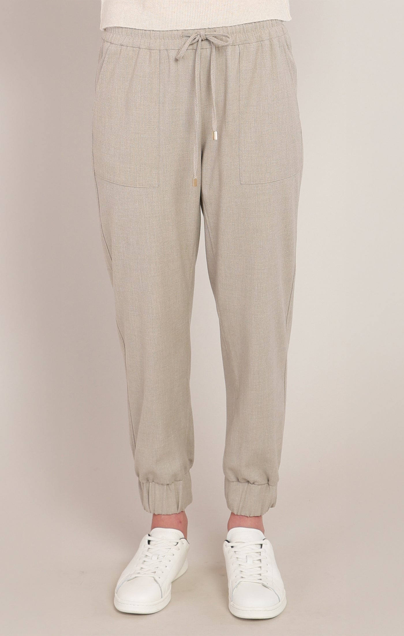 Dex Cuffed Hem Pants - Oatmeal