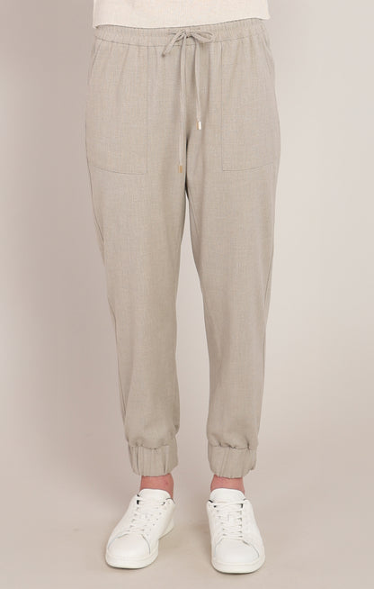 Dex Cuffed Hem Pants - Oatmeal