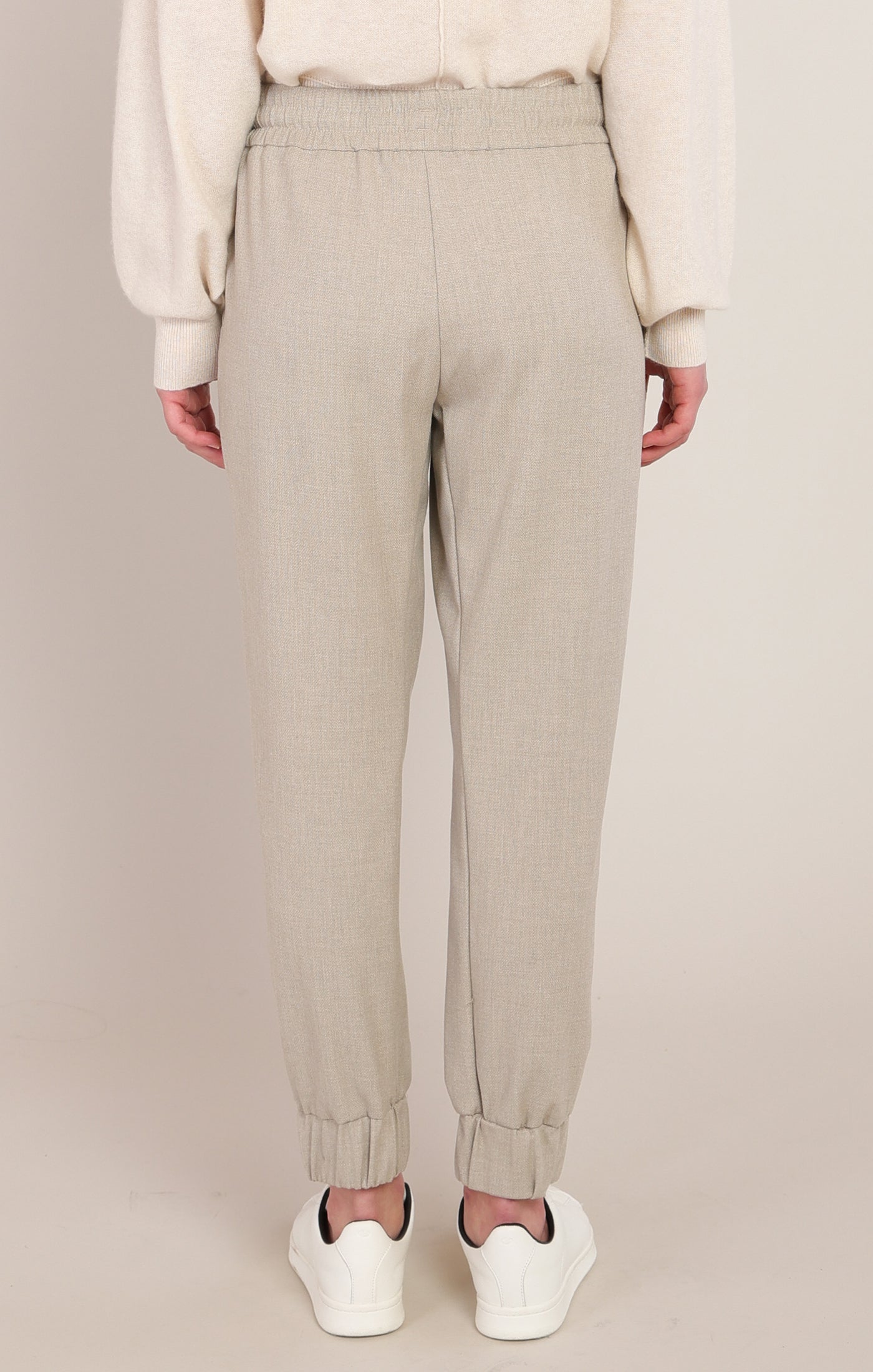 Dex Cuffed Hem Pants - Oatmeal