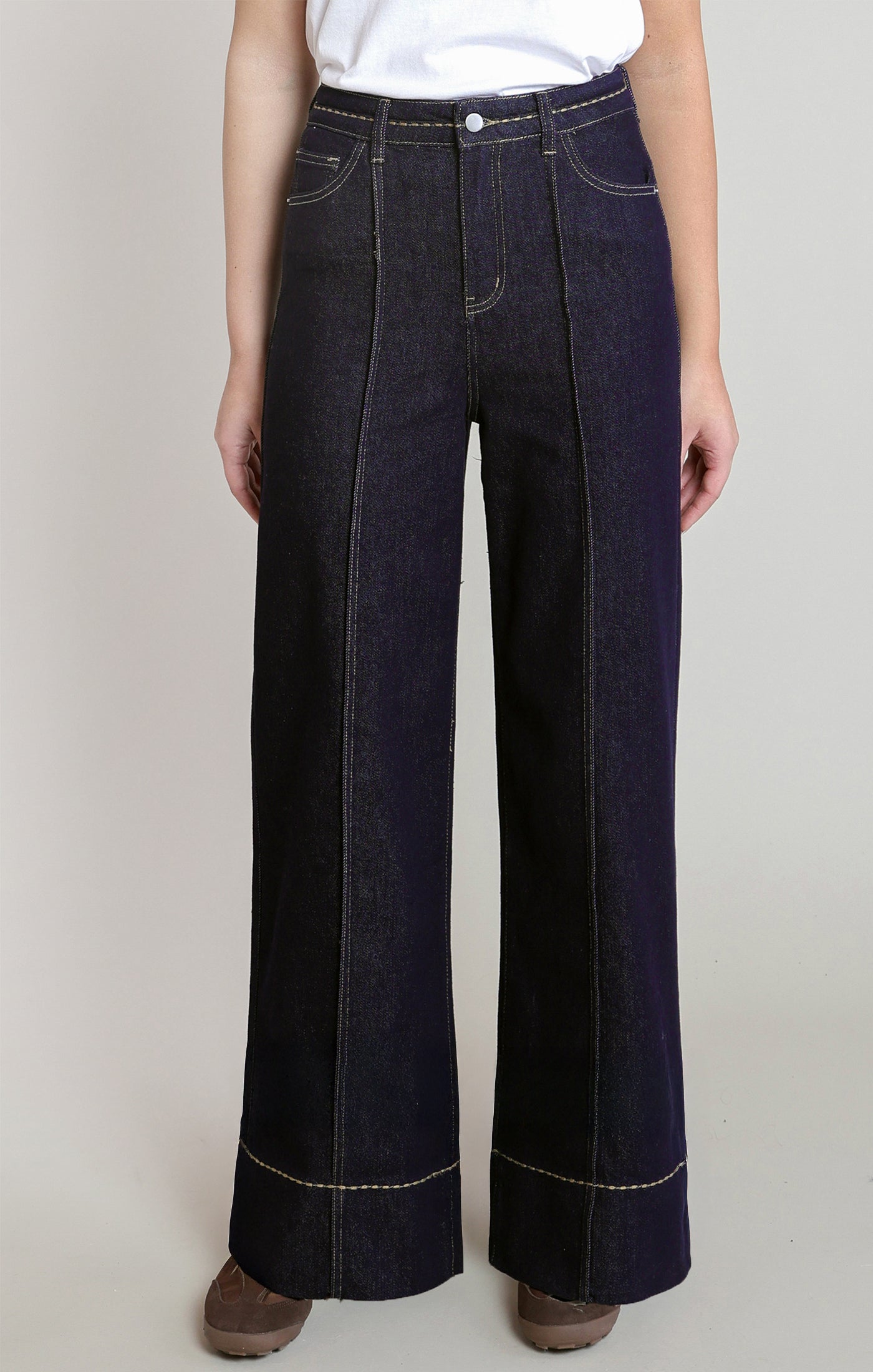 Dex Stitching Detail Denim Pant - Dark Indigo
