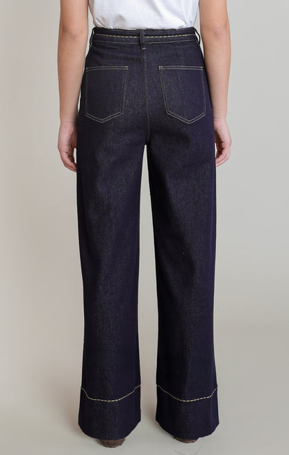 Dex Stitching Detail Denim Pant - Dark Indigo