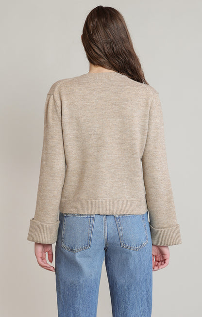 Dex Patch Pocket Cardigan - Taupe Heather