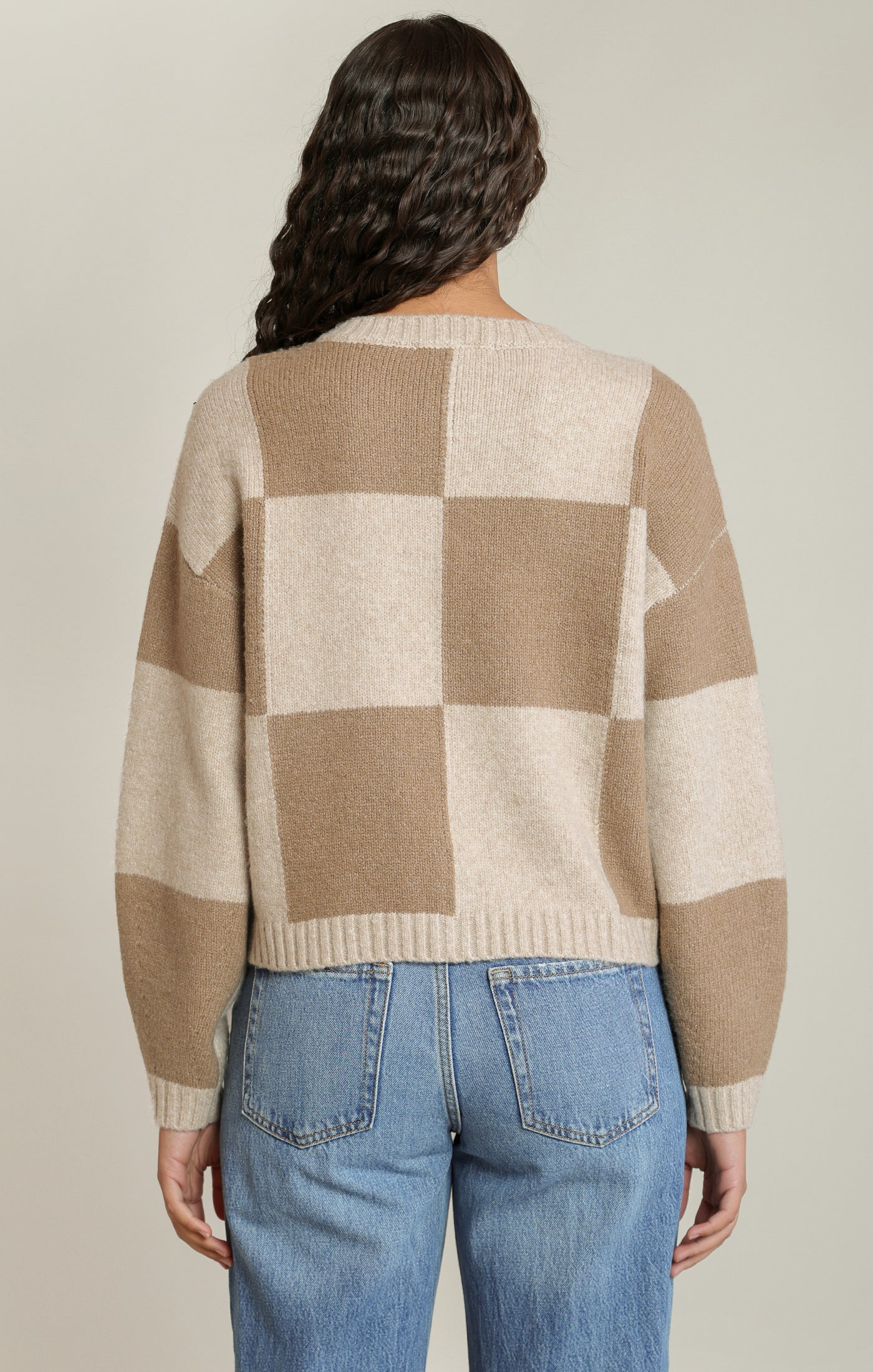 Dex Colorblock Cardigan - Light Heather Taupe