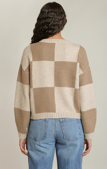Dex Colorblock Cardigan - Light Heather Taupe