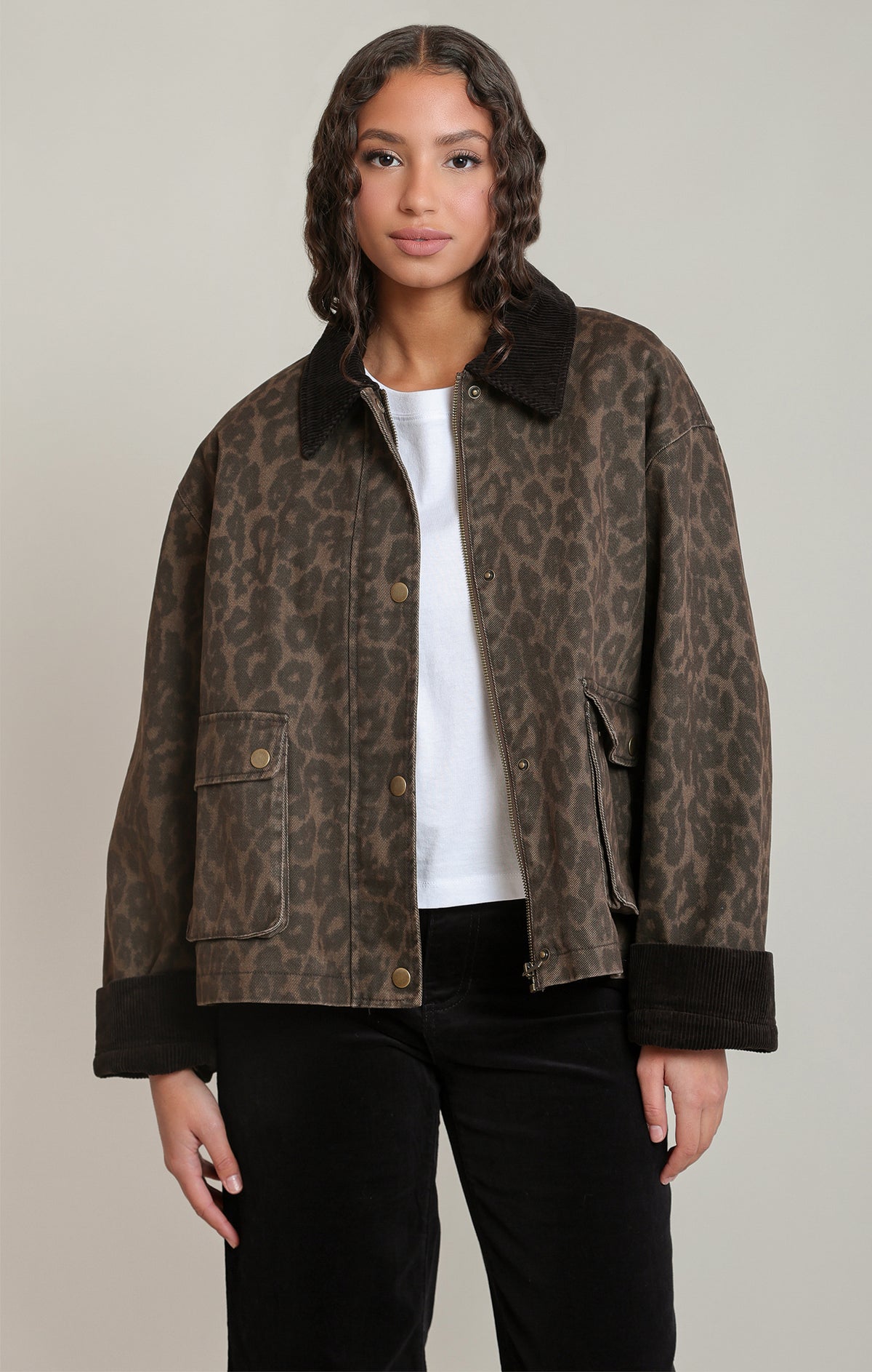 Dex Leopard Denim Jacket
