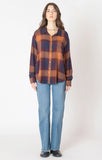 Dex Plus Plaid Shirt - Plum and Orange