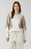 Dex Colorblock Crewneck Sweater - Natural & Fawn