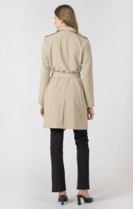 Black Tape  Belted Trench - Cafe Au Lait