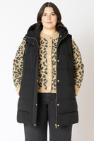 Dex Plus Hooded Puffer Vest - Black