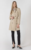 Black Tape  Belted Trench - Cafe Au Lait