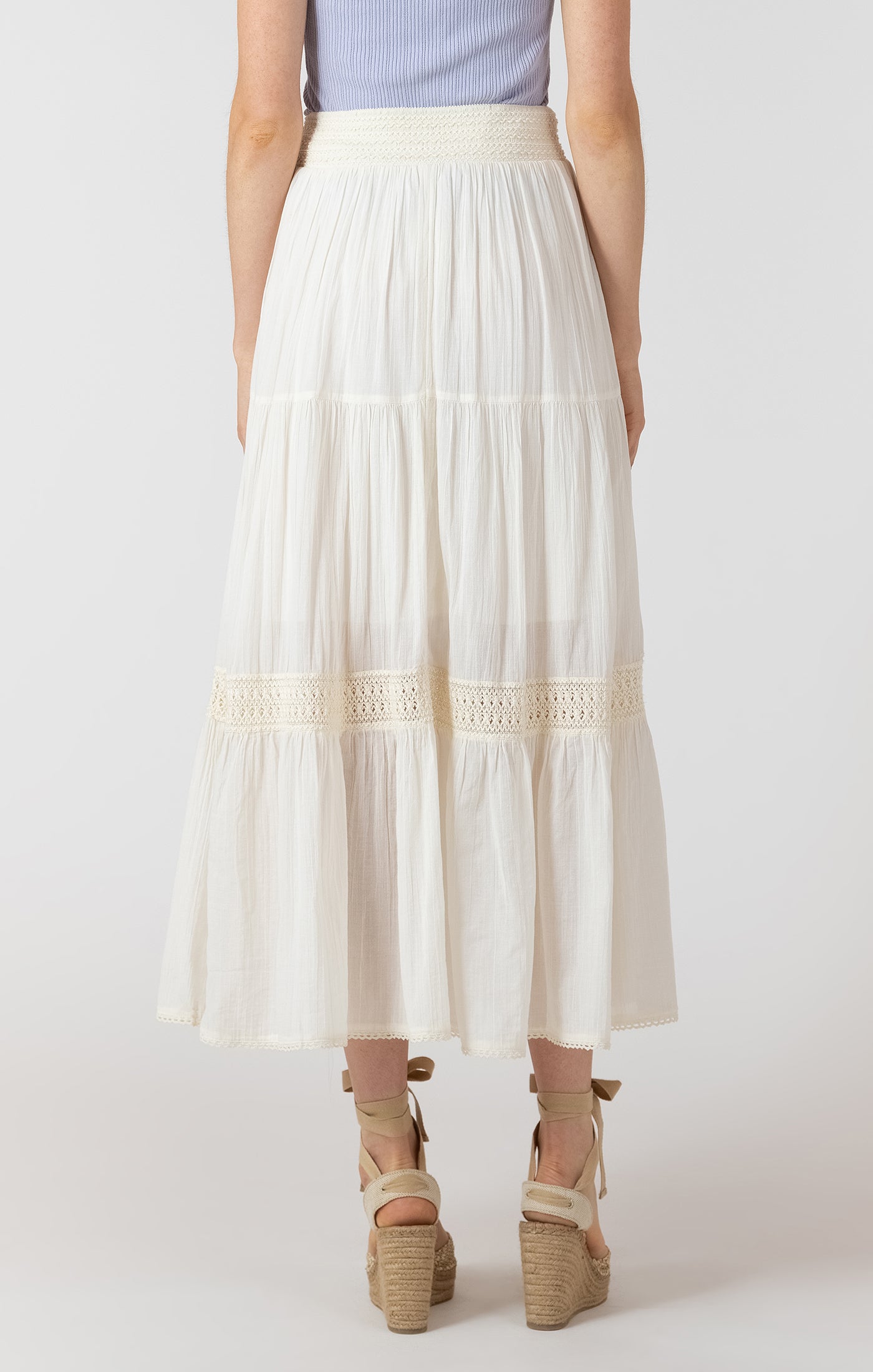 Dex Crochet Maxi Skirt - Ecru