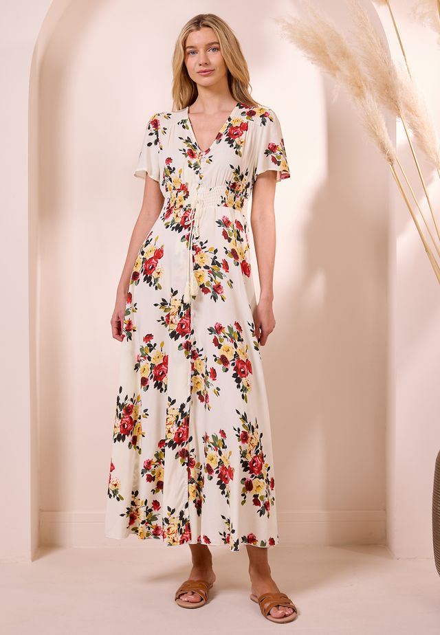 AngelEye Nador Dress - White & Floral