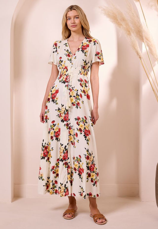 AngelEye Nador Dress - White & Floral