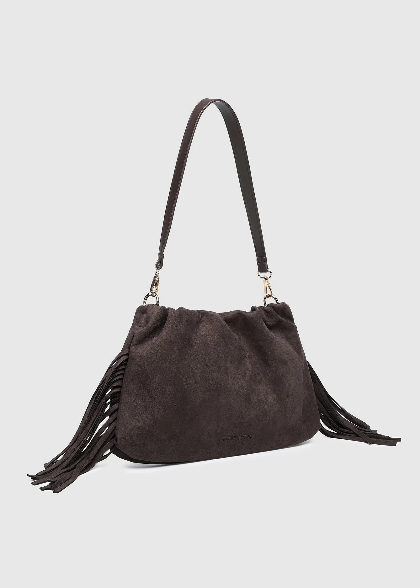 Louenhide Reese Shoulder Bag - Suede Chocolate