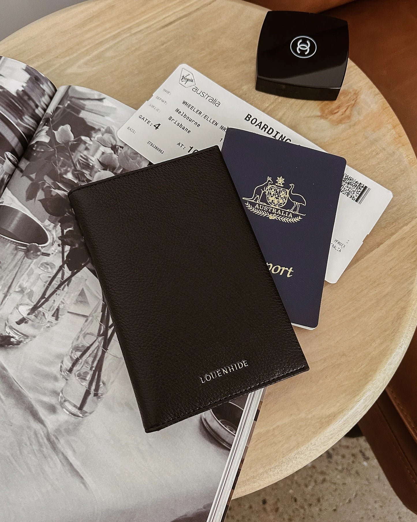 Louenhide Venice Passport Holder - Black
