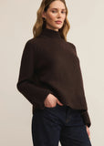Z Supply Emerge Funnel Neck Sweater - Chocolate Cherry