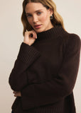 Z Supply Emerge Funnel Neck Sweater - Chocolate Cherry