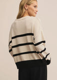 Z Supply Jordane Striped Sweater - Light Oatmeal