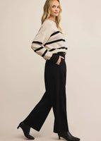 Z Supply Jordane Striped Sweater - Light Oatmeal