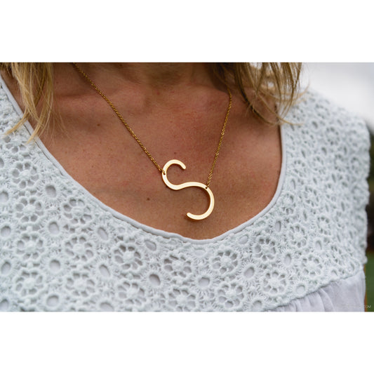 Lauren Lane Letter Necklace - Gold