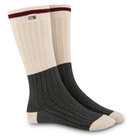 XS Unified Cabin Socks - Ivory/Maroon Stripe
