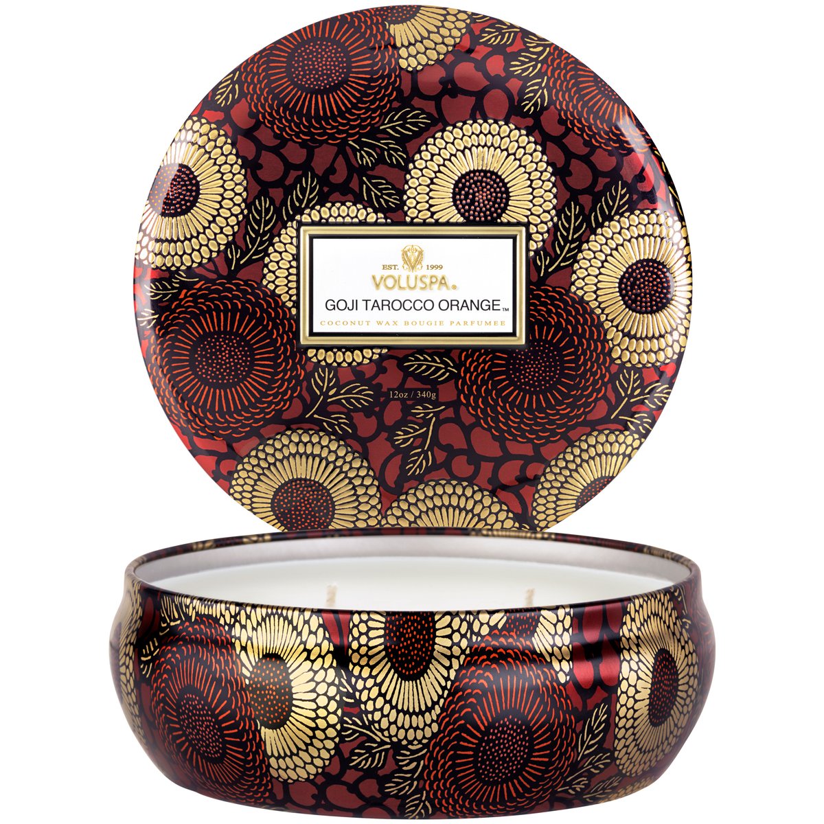 Voluspa 3 Wick Tin - Goji Tarocco Orange