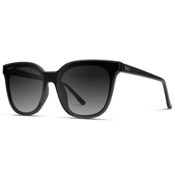 WMP Lucy Oversized Square Sunglasses - Black
