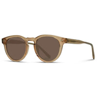 WMP Tate Classic Round Retro Acetate Polarized Sunglasses - Brown