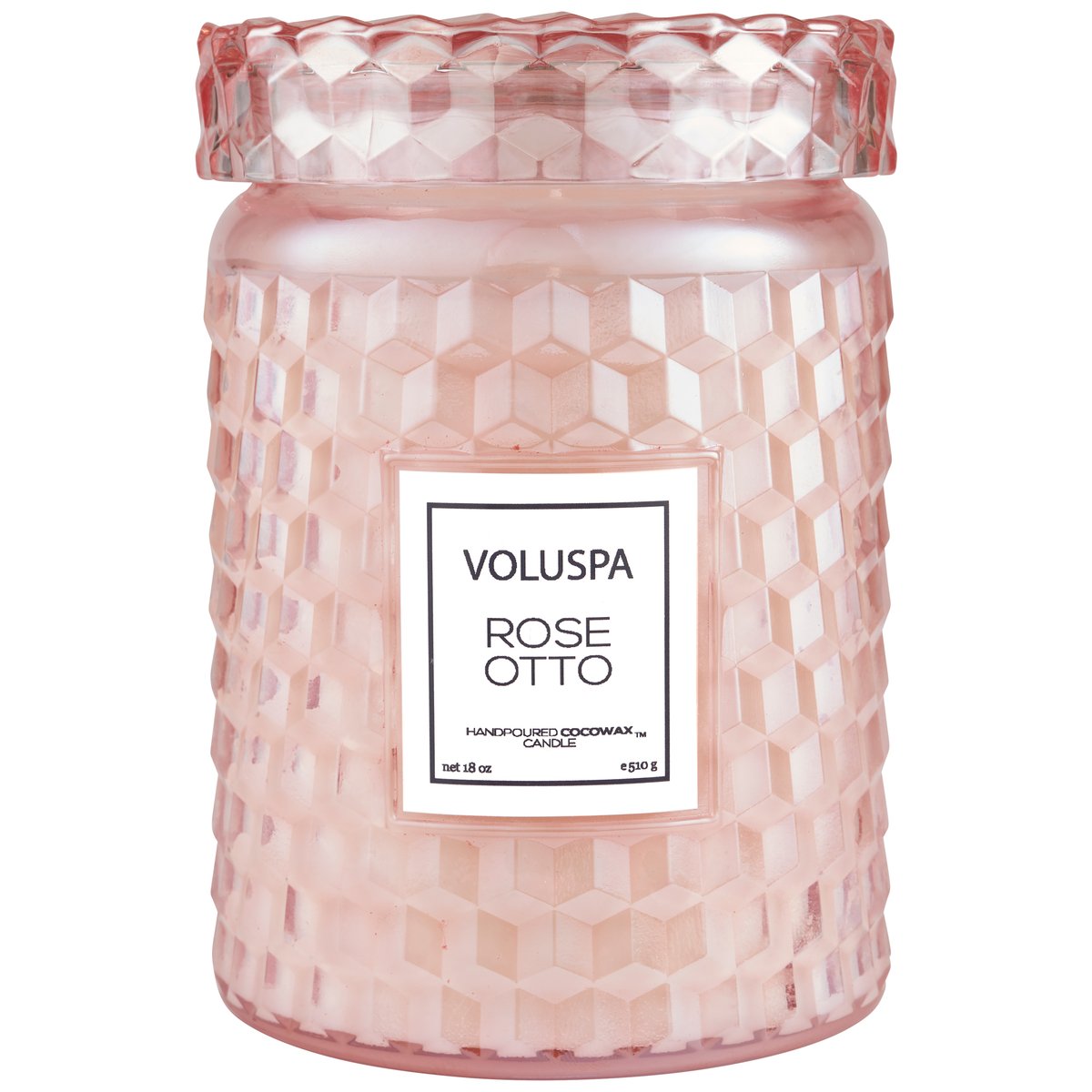 Voluspa Large Glass Jar with Glass Lid 18oz - Rose Otto
