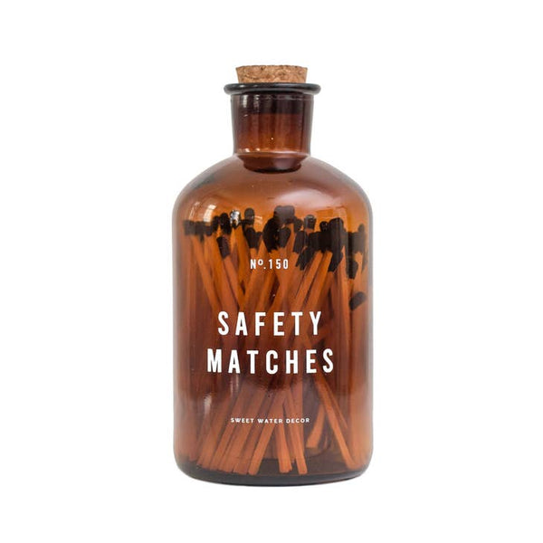 Sweet Wate Matches  Large Amber Apothecary Safety