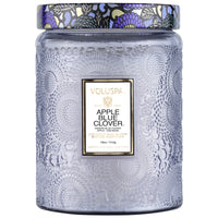 Voluspa Candle Large Glass Jar - Apple Blue Clover