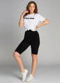 Cest Moi High Waisted Long Shorts - Black