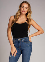 C'est Moi Long Bamboo Cami - Black