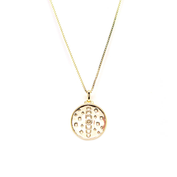 eLiaszeLLa Necklace Gold Universe Medallion Necklace - Gold