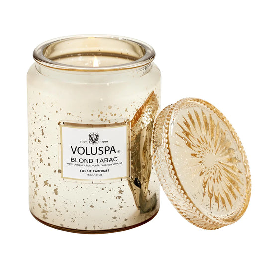 Voluspa Candle Large Glass Jar - Blond Tabac
