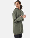 Ten Tree French Terry Hoodie Dress - Olive