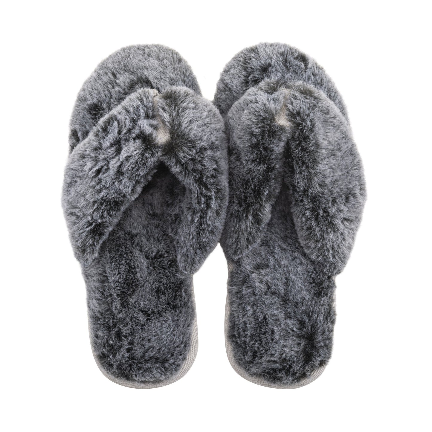 Lemon Waterfront Fur Slipper - Black