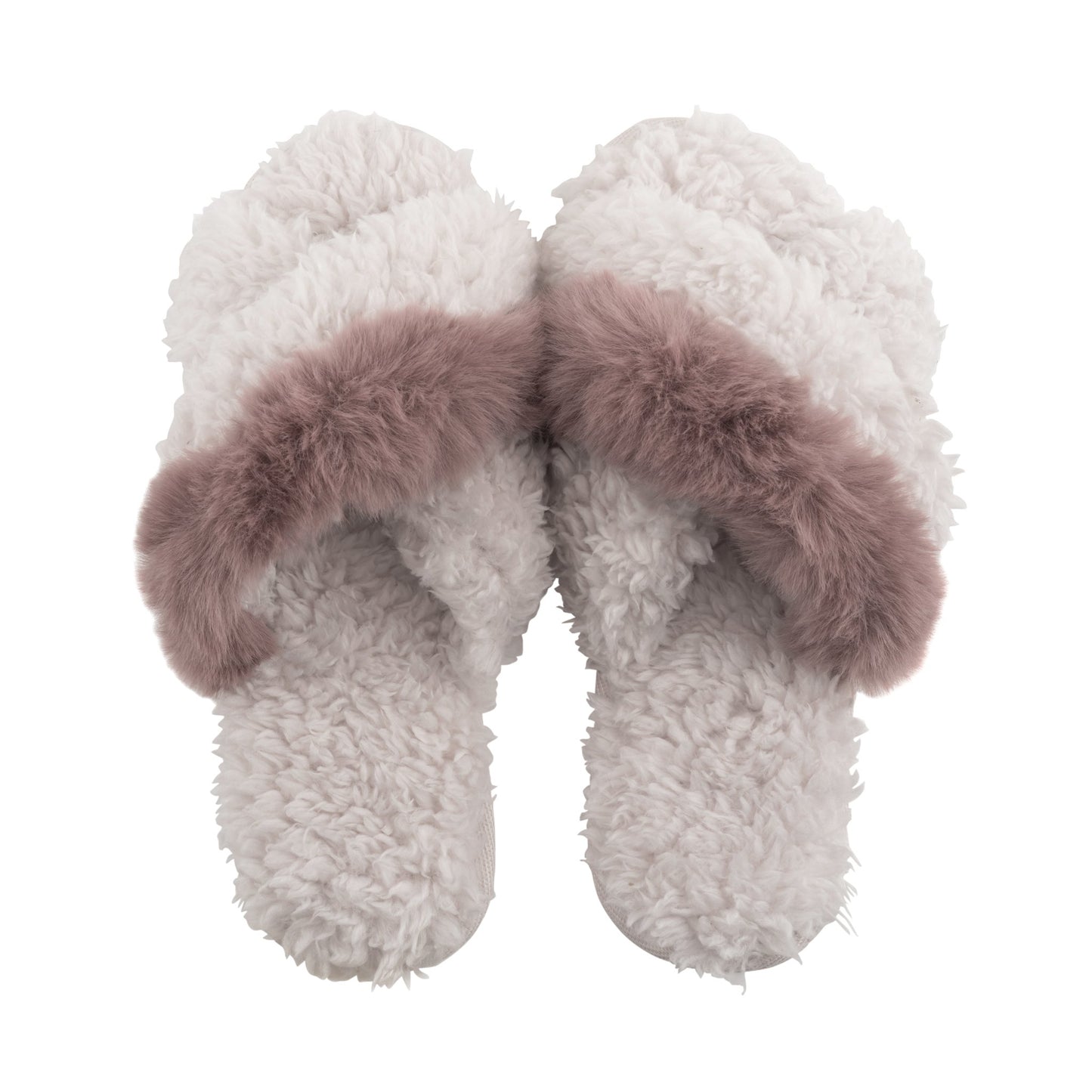 Lemon Night In Berber Slide Slipper - Pink/Purple