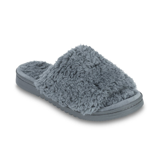 Lemon Anywhere Berber Slide Slipper - Charcoal