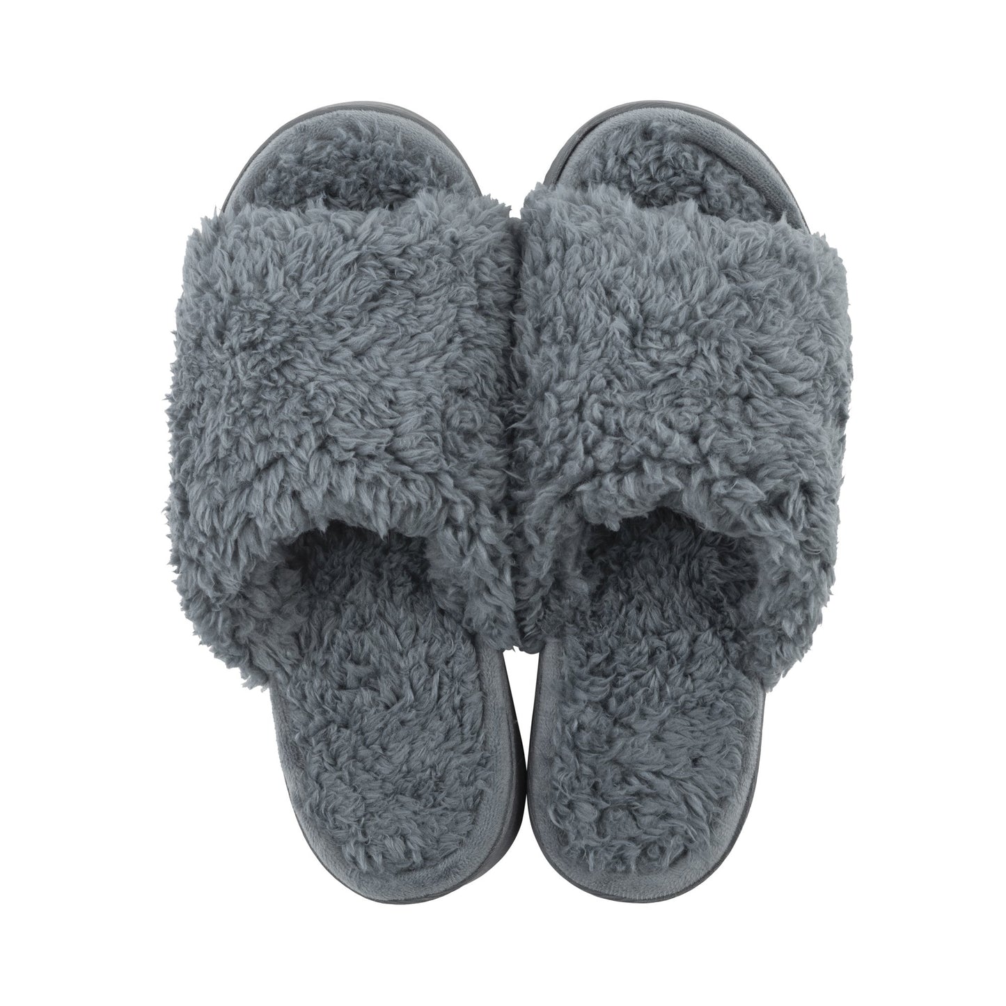 Lemon Anywhere Berber Slide Slipper - Charcoal
