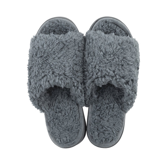Lemon Anywhere Berber Slide Slipper - Charcoal