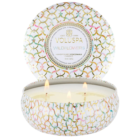 Voluspa Candle 3 Wick Tin - Wildflowers