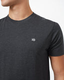 Ten Tree Embroidered Ten Classic T-Shirt - Meteorite Black Heather