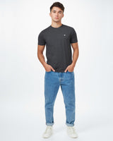 Ten Tree Embroidered Ten Classic T-Shirt - Meteorite Black Heather