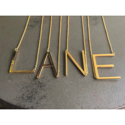 Lauren Lane Letter Necklace - Gold