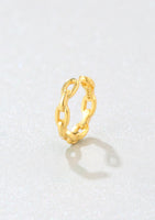 Hey Happiness Chunky Chain Ear Cuff - Sterling Silver Gold